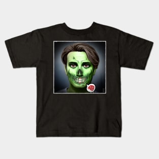 Green Zombie Hannibal with Brain Kids T-Shirt